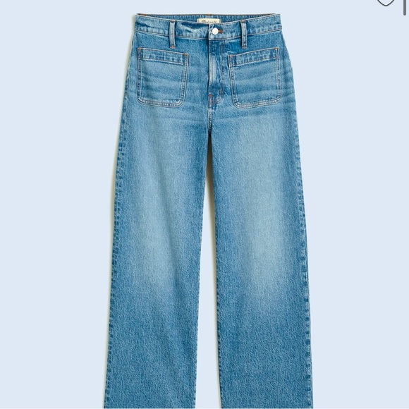 Madewell The Emmett Wide-Leg Full Length Jean: Patch Pocket Edition - Picture 4 of 7